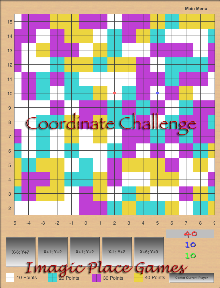 screen shot of crossnumber game